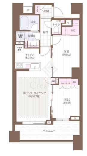 グランリビオ ザ・レジデンス 8階 間取り図