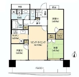 アーバンドックパークシティ豊洲タワー 3階 間取り図