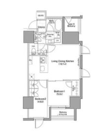 ザ・パークハビオ横浜関内 1404 間取り図