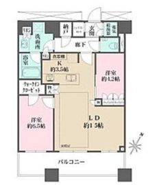 勝どきザ・タワー 24階 間取り図