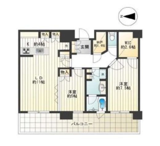 アーバンドックパークシティ豊洲タワー 22階 間取り図