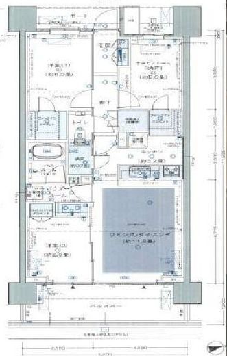 クリスタルマークス 9階 間取り図