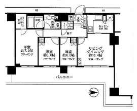 アーバンドックパークシティ豊洲タワー 7階 間取り図