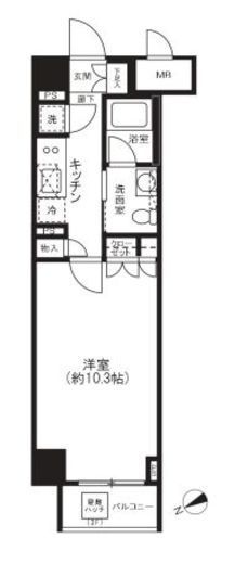 フィース水天宮前 4階 間取り図