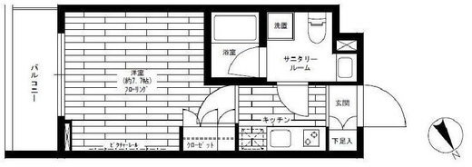 グランドコンシェルジュ千駄ヶ谷 3階 間取り図