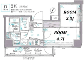 プレセダンヒルズ目黒柿の木坂 5階 間取り図