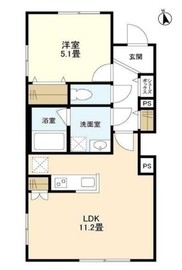 ウェルスクエアイズム文京小日向 201 間取り図