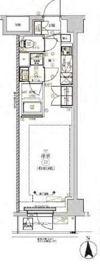 RELUXIA CITY北新宿 (リルシアシティ北新宿) 4階 間取り図