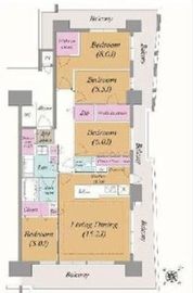 HARUMI FLAG SEA VILLAGE (晴海フラッグ シーヴィレッジ) 4階 間取り図
