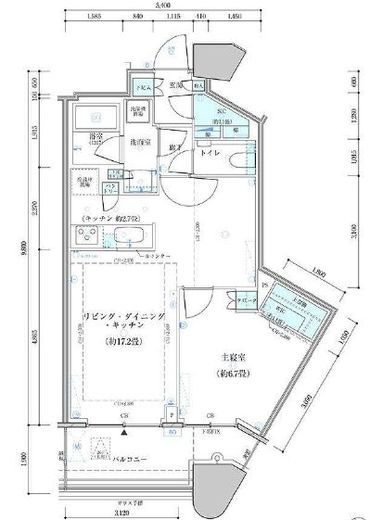 パークタワー勝どきミッド/サウス 48階 間取り図