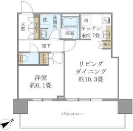 ブリリアタワー浜離宮 18階 間取り図