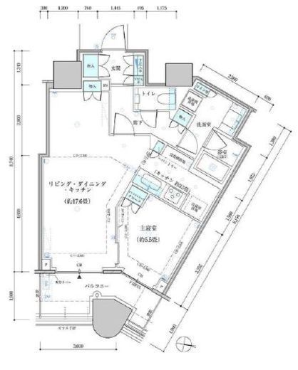 パークタワー勝どきミッド/サウス 36階 間取り図