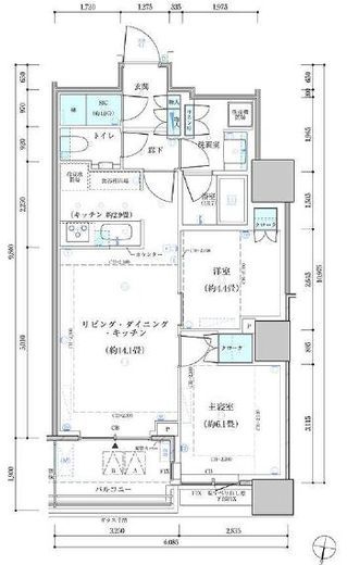 パークタワー勝どきミッド/サウス 10階 間取り図