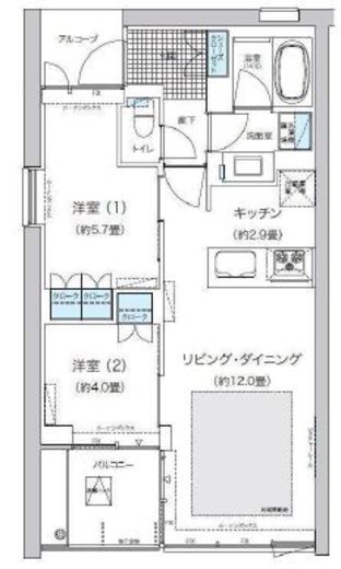 ガーデニエール砧ウエスト 720 間取り図