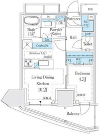 パークタワー東中野グランドエア 11階 間取り図