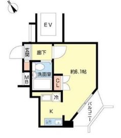 レジディア横濱関内 1002 間取り図