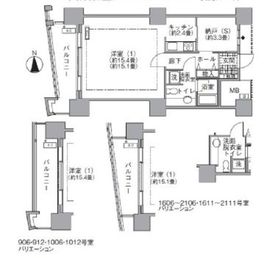 アクティ汐留 612 間取り図