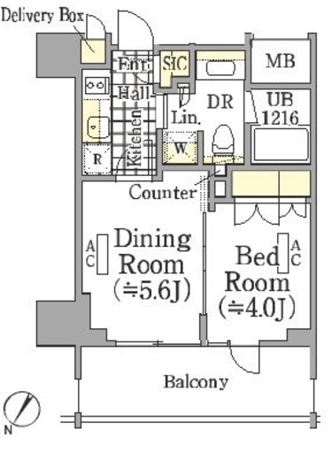 ザ・パークワンズ三軒茶屋 2階 間取り図