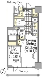 ザ・パークワンズ三軒茶屋 3階 間取り図