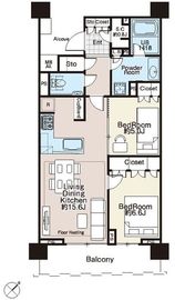 HARUMI FLAG SUN VILLAGE (晴海フラッグ サンヴィレッジ) 5階 間取り図