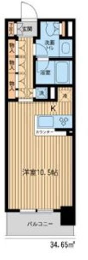 HF新横浜レジデンス 8階 間取り図