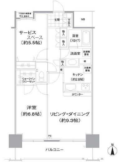 イストワール 1303 間取り図