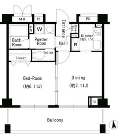 フォリアージュ青葉台 202 間取り図