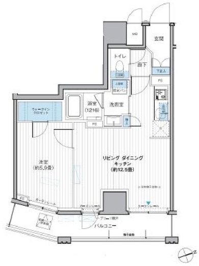 栖-すみか-浅草蔵前 302 間取り図