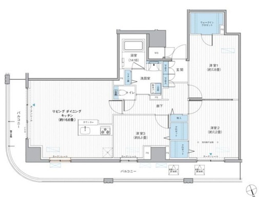 栖-すみか-浅草蔵前 1302 間取り図