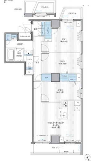 栖-すみか-浅草蔵前 1403 間取り図