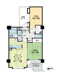 ライオンズガーデン笹塚 4階 間取り図