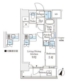 パークアクシス横浜阪東橋 415 間取り図