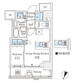 パークアクシス横浜阪東橋 716 間取り図