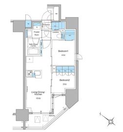 ルフォンプログレ西大井プレミア 305 間取り図