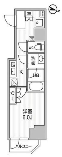 コンフォリア・リヴ千住 702 間取り図