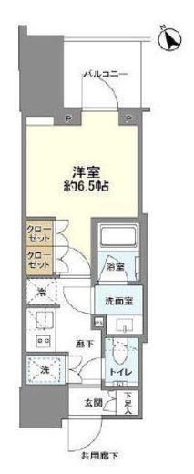 プラウド五反田 4階 間取り図