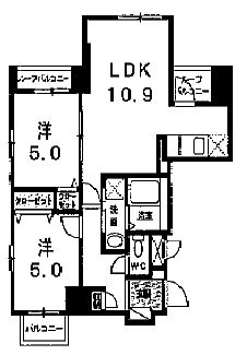 グランリドー 305 間取り図