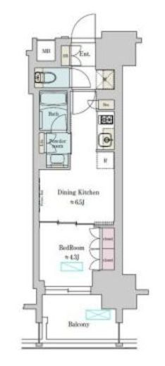 ブリリアイスト上野稲荷町 502 間取り図