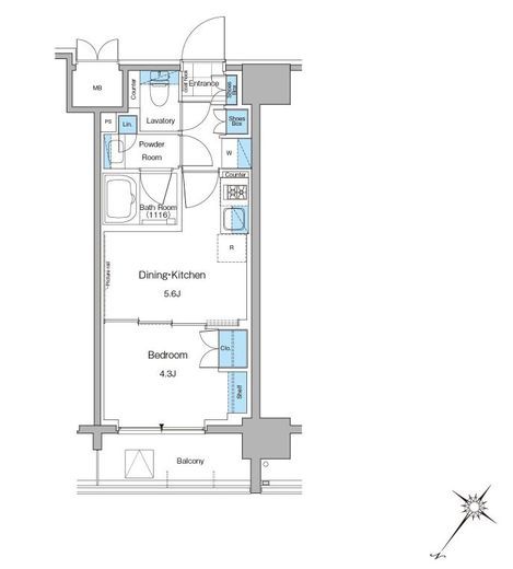 ルフォンプログレ西大井プレミア 608 間取り図