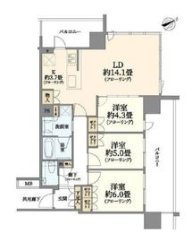 リビオタワー羽沢横浜国大 10階 間取り図