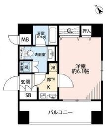 プレール・ドゥーク文京茗荷谷 5階 間取り図