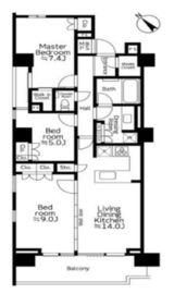 パークホームズ西小山 6階 間取り図