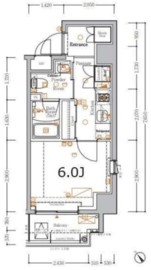 XEBEC川崎II (ジーベック川崎2) 9階 間取り図