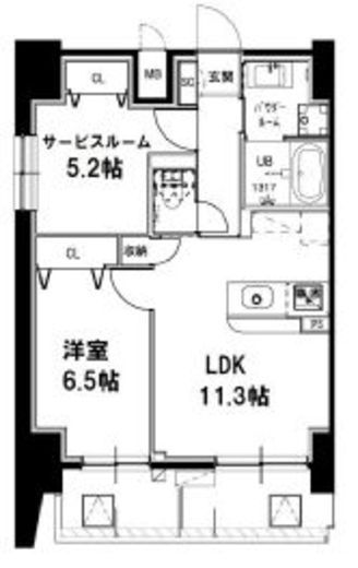 メゾンドアーク南大井 1104 間取り図