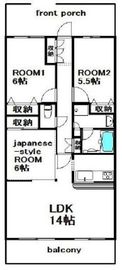 クレストフォルム東京ビューフォート 11階 間取り図