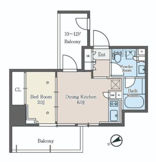 ベルファース大森South 908 間取り図