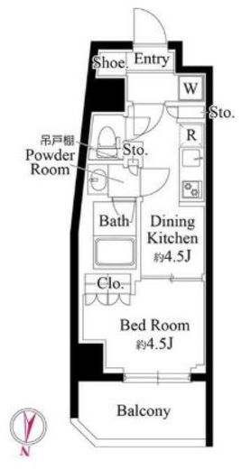 グランパセオ清澄白河Ⅱ 408 間取り図