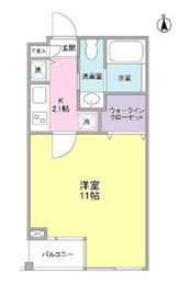 ZEL COURT AOYAMA 202 間取り図
