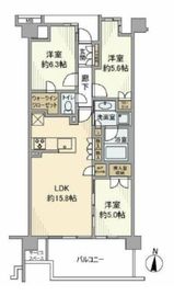 プラウド宮前平サウスアベニュー 5階 間取り図