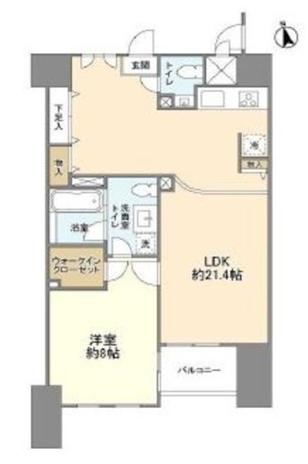 ビラハイツ北の丸 7階 間取り図